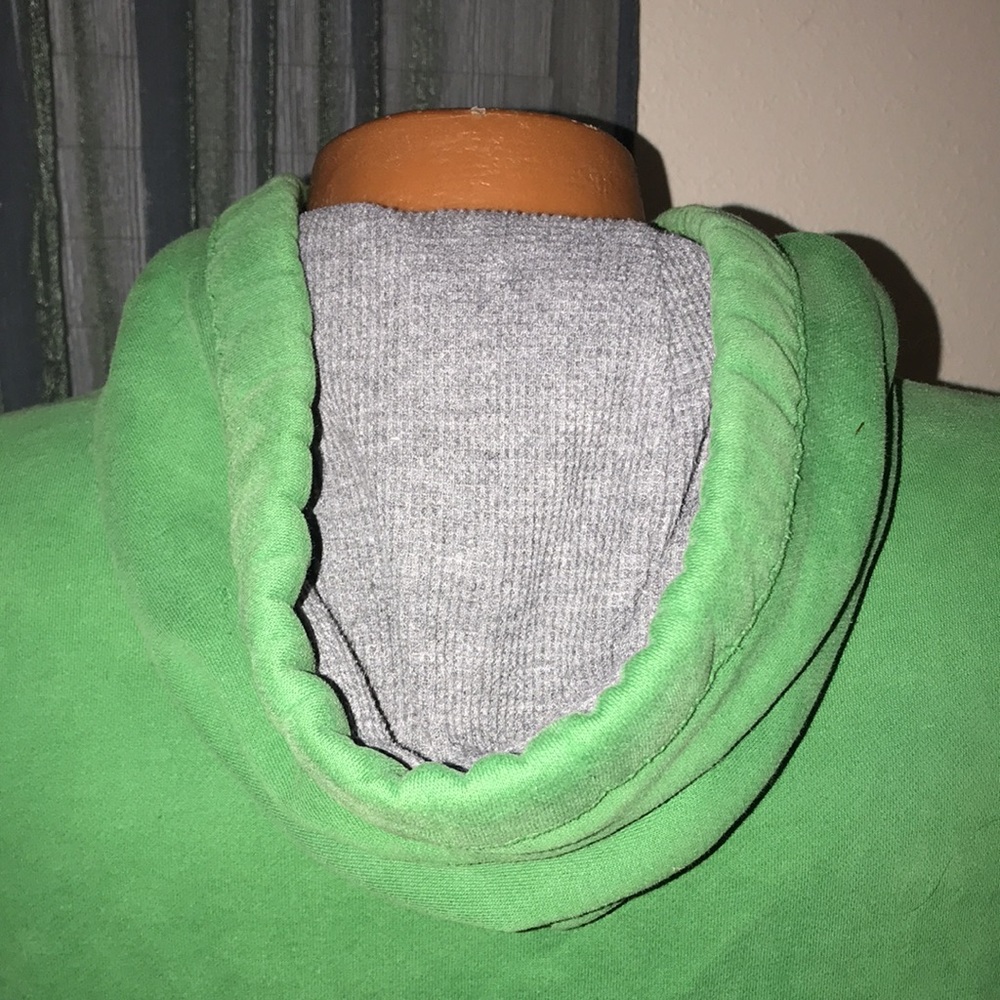 Abercrombie kids green pocketed thermal hooded sweatshirt Sz XL - Picture 11 of 15
